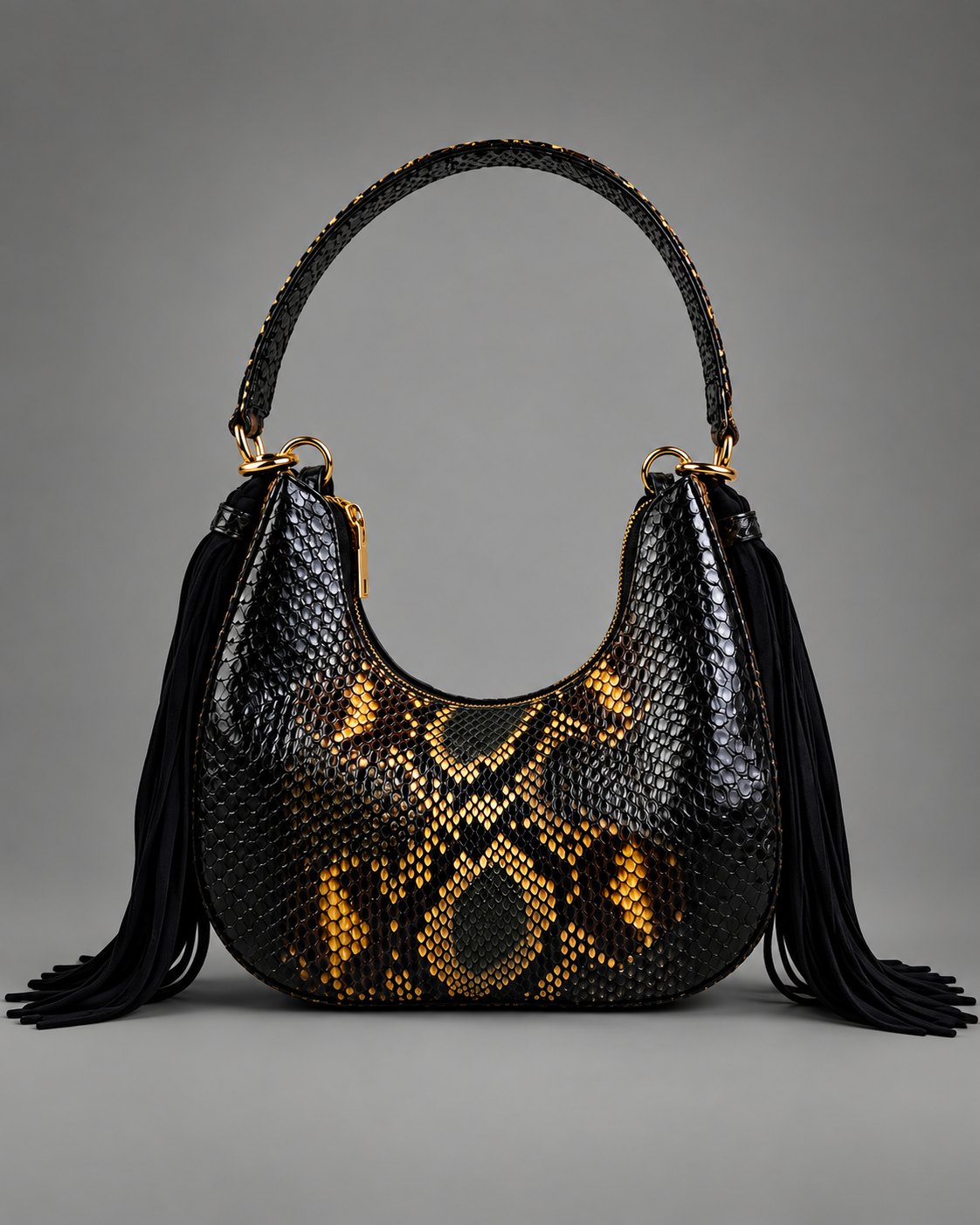 The Fofana Bag with black tassels