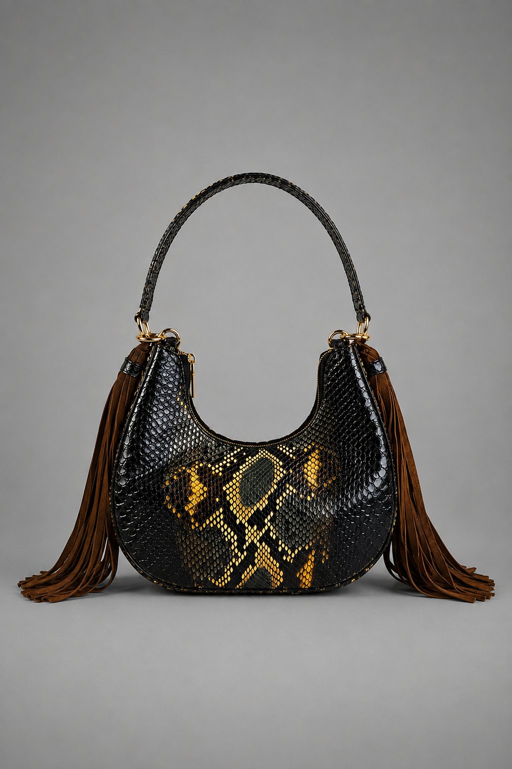 The Fofana Bag with brown tassels